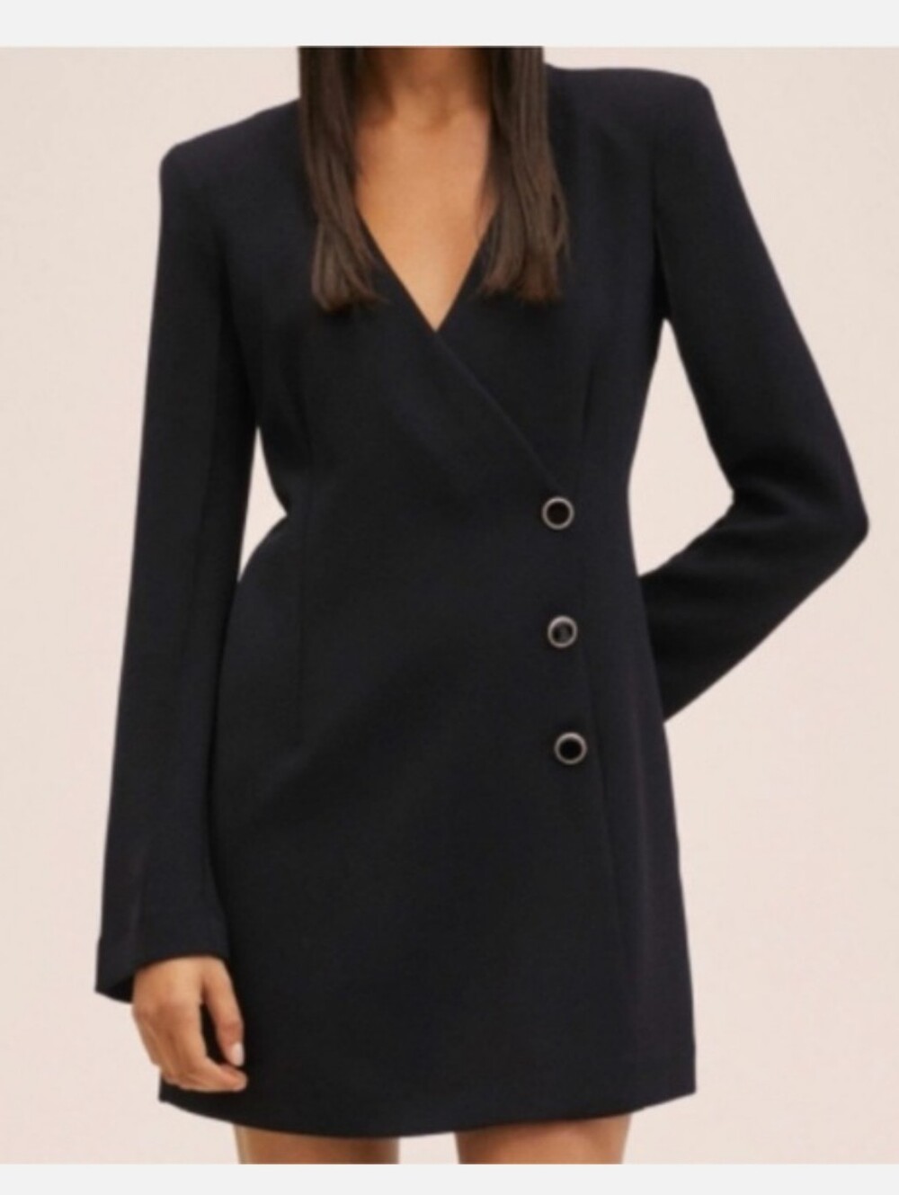 Jason Wu Black Blazer Dress Women's L ( ONE BUTTON IS MISSING )